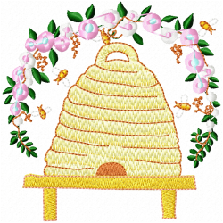Bees Embroidery Design 11 Bees Embroidery Design 11
